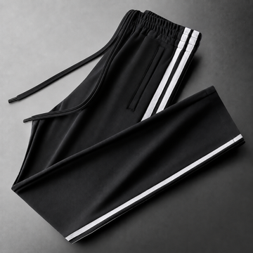 Men’s Black Gold Side Stripe Premium Track Pant