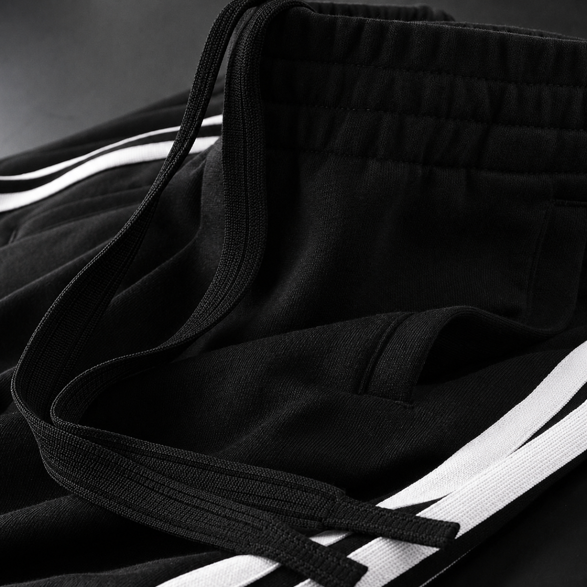 Men’s Black Gold Side Stripe Premium Track Pant
