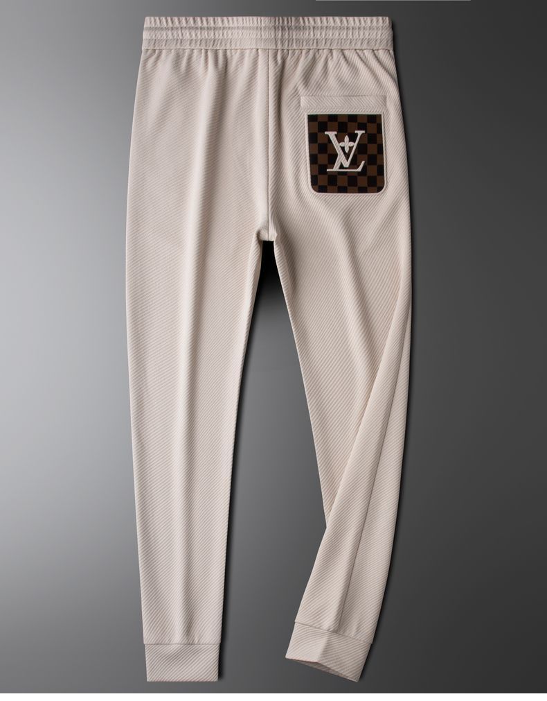 Men’s Beige Textured Slim Fit Jogger Track Pant