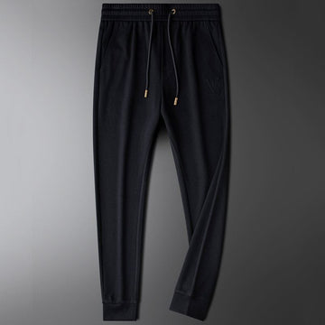 Men’s Black Textured Slim Fit Jogger Track Pant