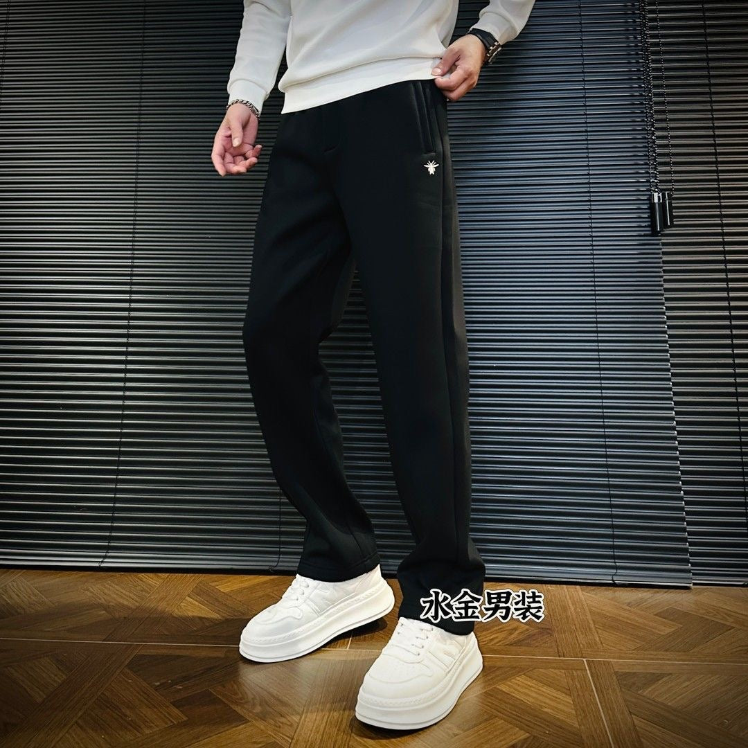 Men’s Black Straight Fit Premium Track Pant
