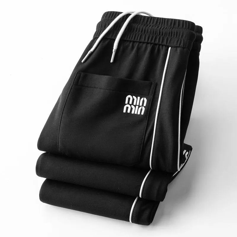 black folded trackpant