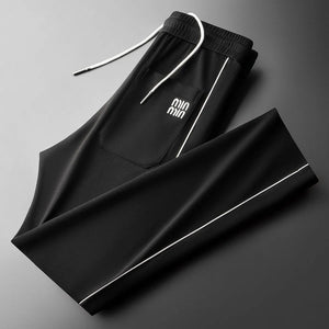 black logo stripe trackpant