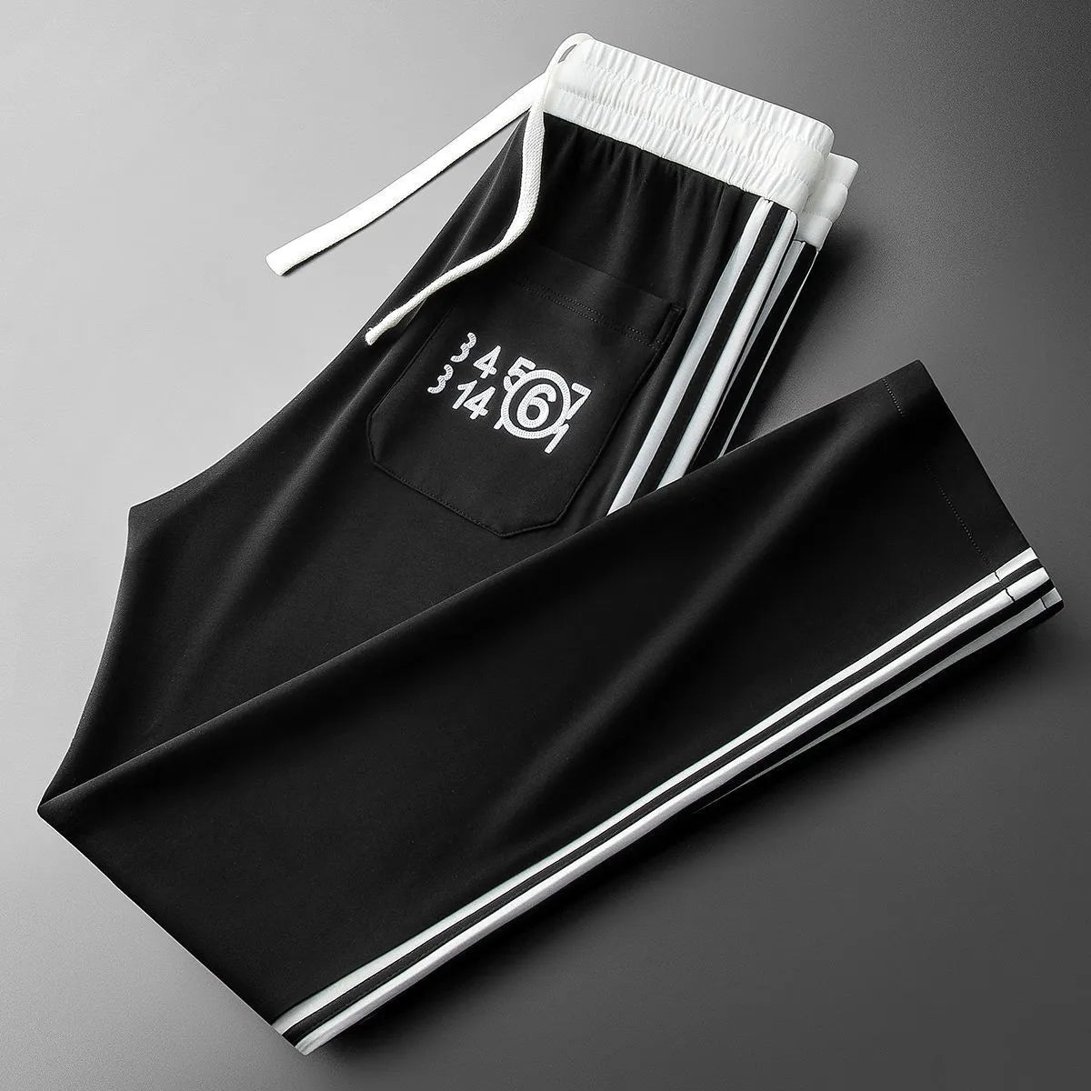 black white stripe trackpant