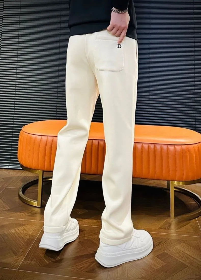 cream fit trackpant back