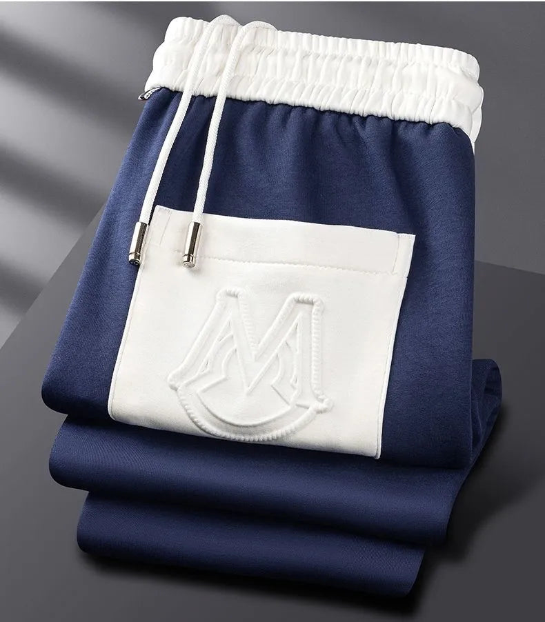 navy white folded trackpant
