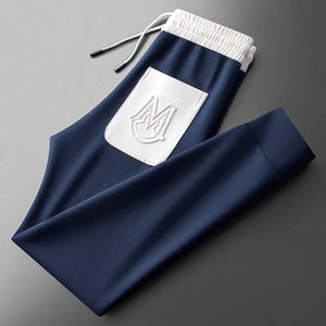 navy white pocket trackpant