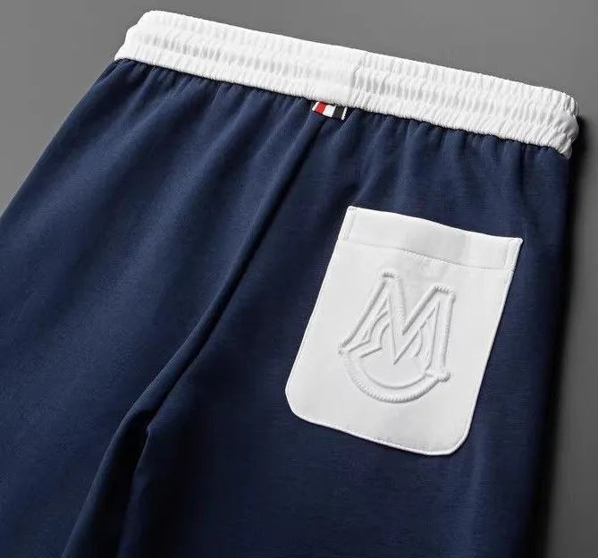 navy white trackpant