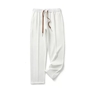 white drawstring trackpant