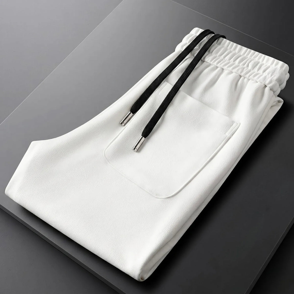 white pocket fold trackpant