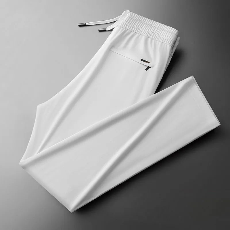 white slim fit trackpant
