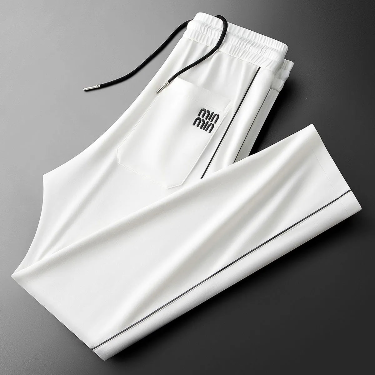 white trackpant for men