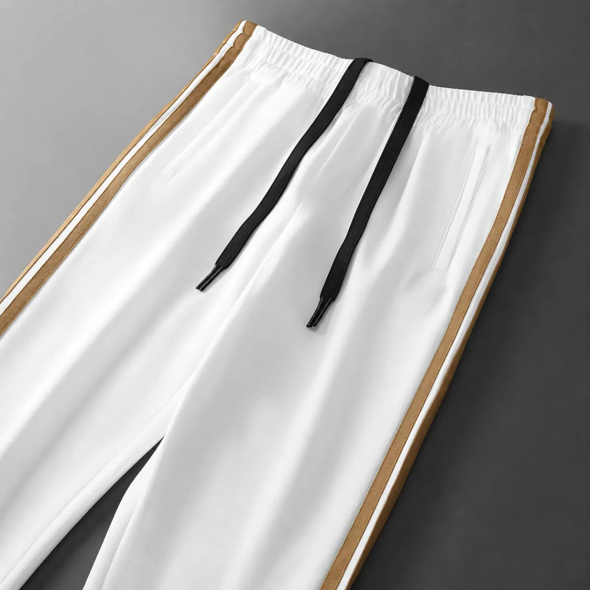 white trackpant waist detail